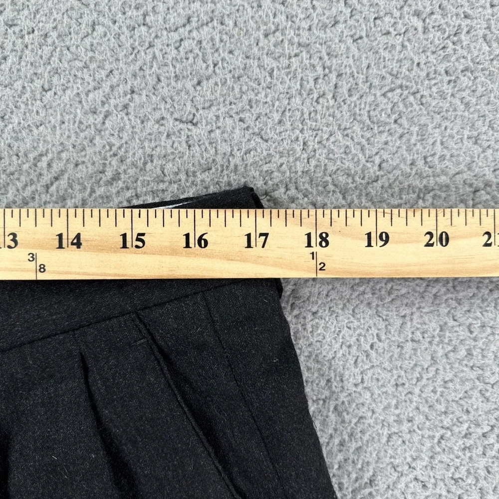 Enzo Mantovani Zignone Dress Pants Men‎ 34x29 Black Wool Cashmere Pleated Italy